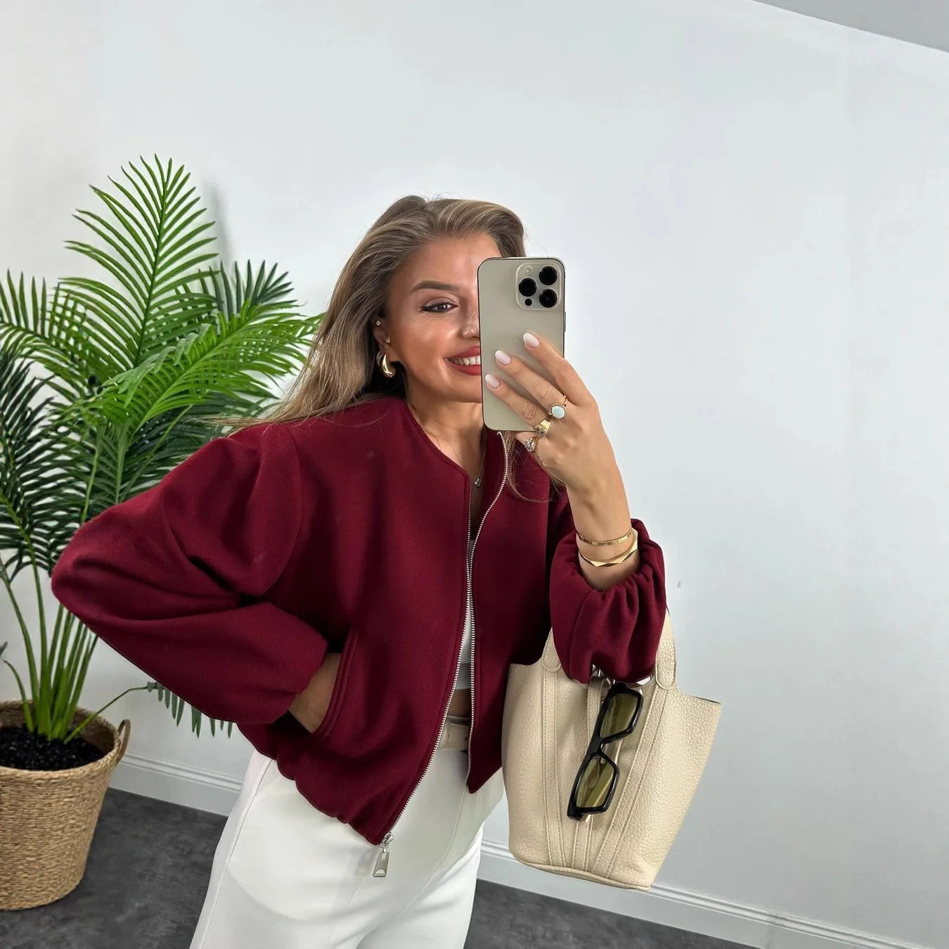 Veste d'aviateur souple et tendance pour femmes