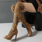 Bottes hautes Sexy à bout ouvert pour femmes