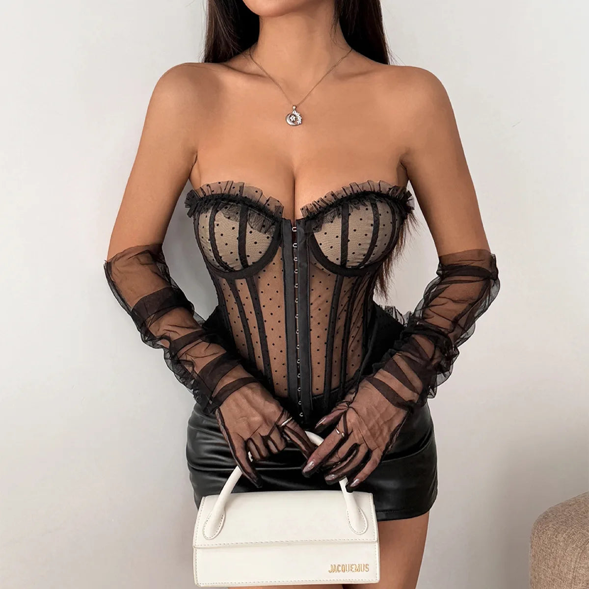 Débardeur Corset Femme – Pois et Coupe Bustier