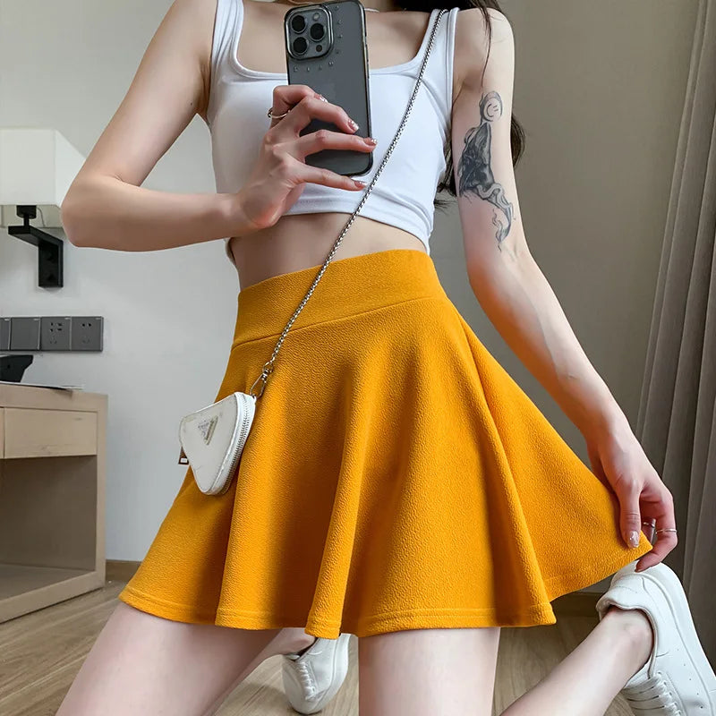 Jupes short plissées pour femmes