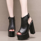 Sandales en cuir talons pour femmes