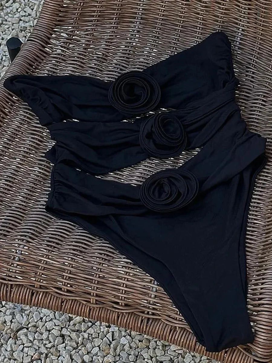 Maillot de bain une pièce coupe haute pour femmes