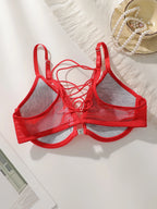 Soutien-gorge sexy avec boucle avant et bretelles arrière pour femmes