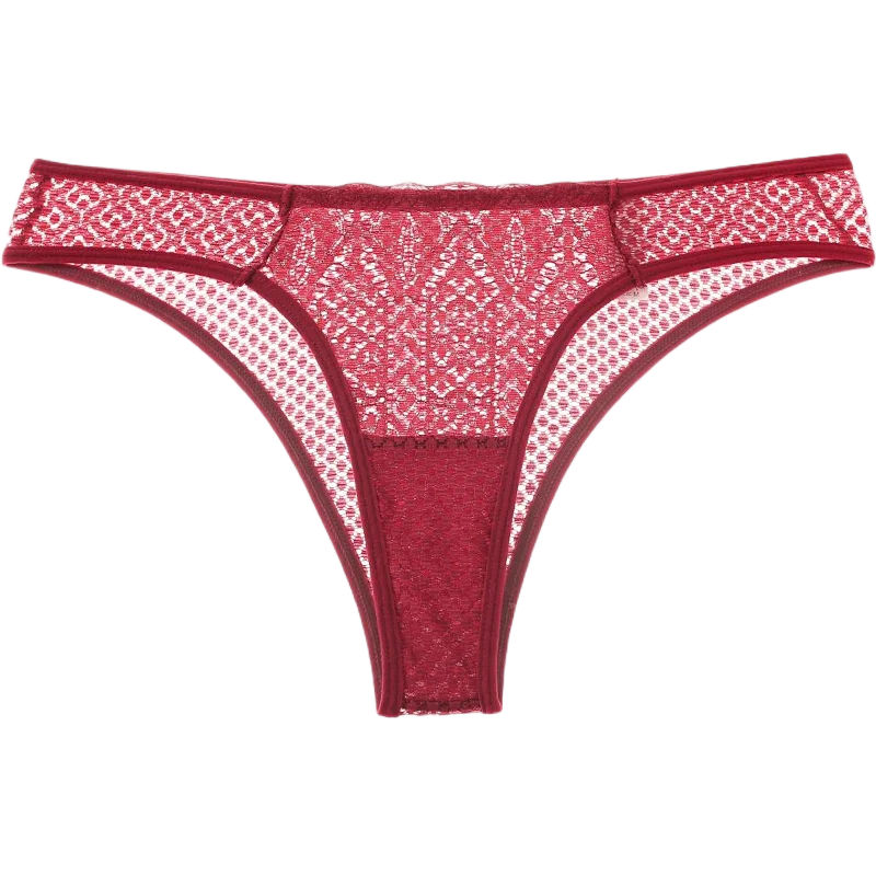 Culotte transparent en dentelle ajourée pour femmes
