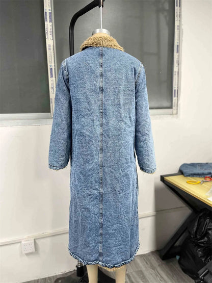 Veste Épaisse en Jean Femme – Coupe Ample