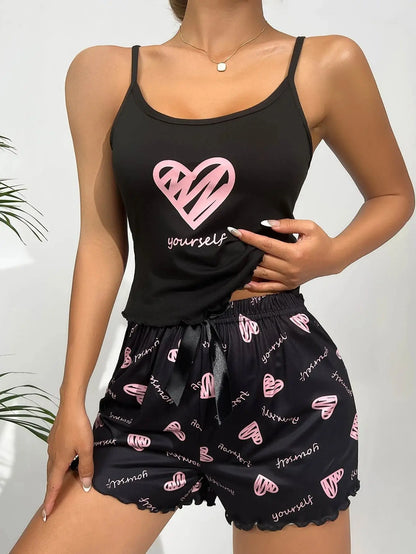 Pyjama 2 Pièces Femme – Caraco et Short