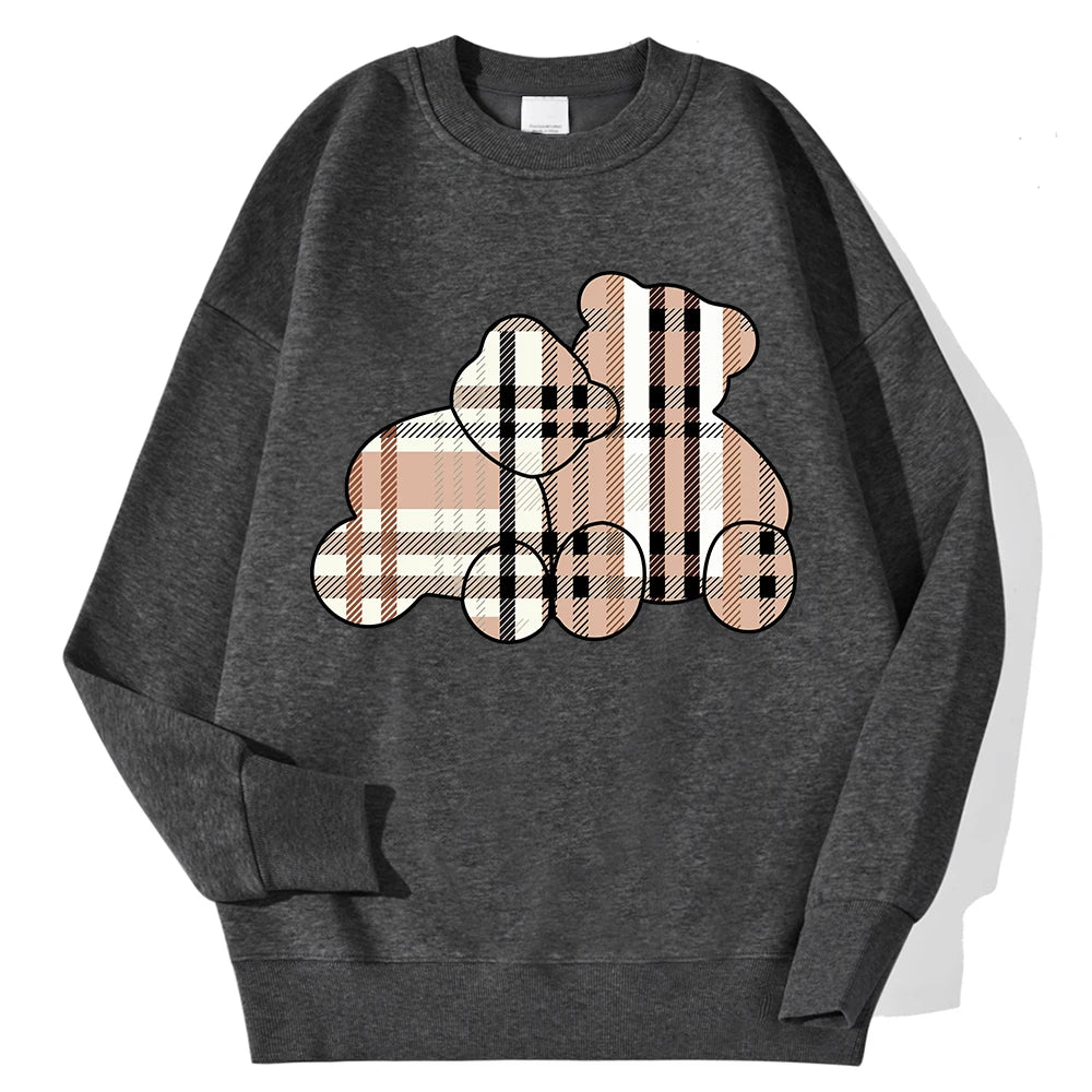 Sweat-shirt à capuche imprimé ours en peluche pour femmes