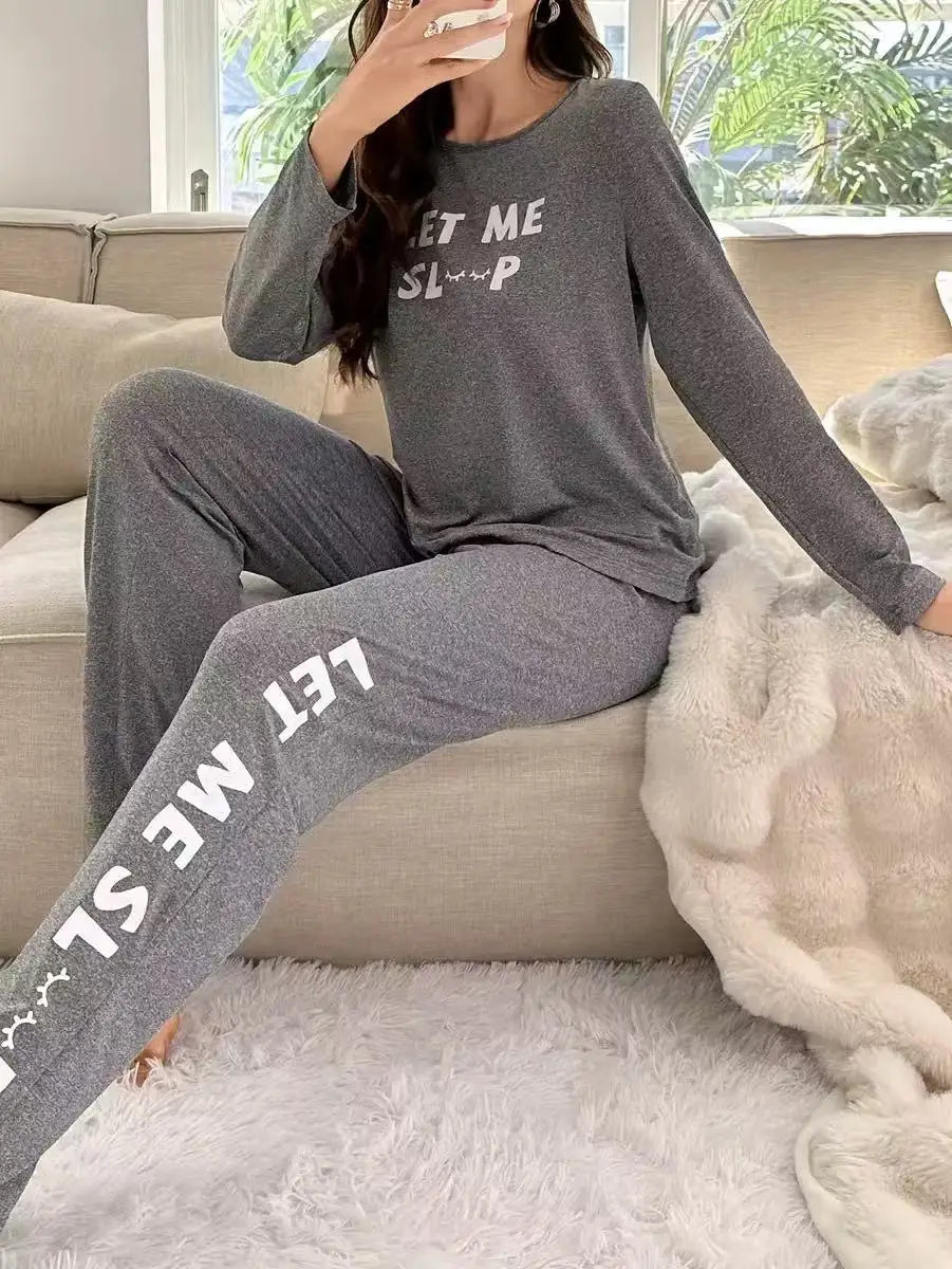 Ensembles de pyjama à col rond pour femmes