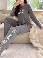 Ensembles de pyjama à col rond pour femmes