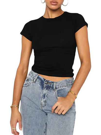 Crop Top Vintage Femme – T-Shirt Court