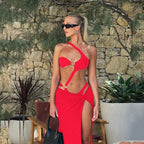 Maillot de bain 1 à 3 pièces avec  paréo asymétrique pour femmes