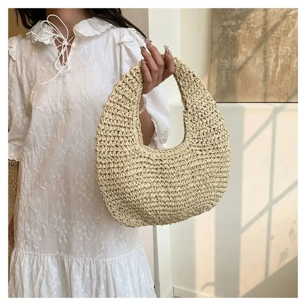 Sac cabas d'été tendance en paille lafite pour femmes
