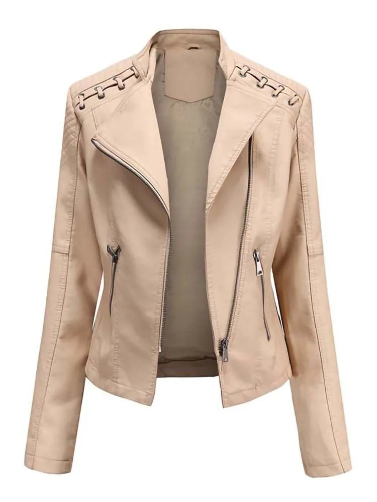 Veste en cuir Slim pour femmes