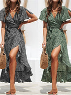 Robe longue en mousseline de soie pour femmes