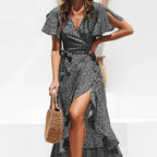 Robe longue en mousseline de soie pour femmes