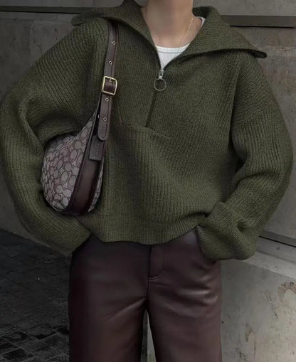 Pull Ample en Maille Femme – Manches Longues