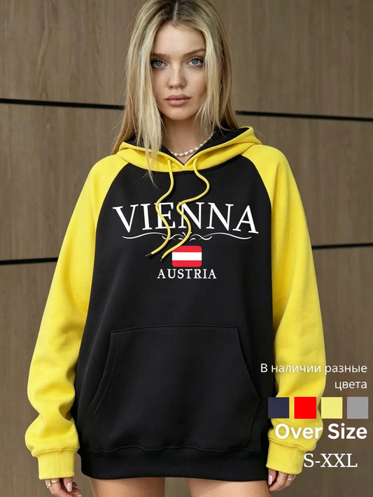Sweat à Capuche Femme – Imprimé Vienne Autriche