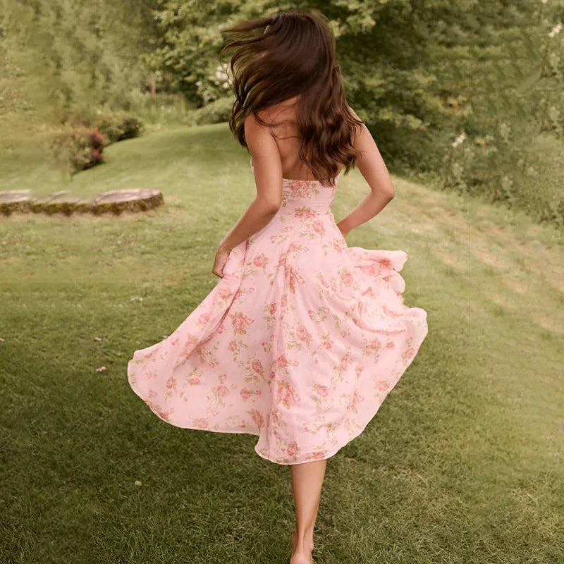 Robe imprimée de fleurs pour femmes
