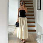 Robe longue en fibre patchwork pour femmes