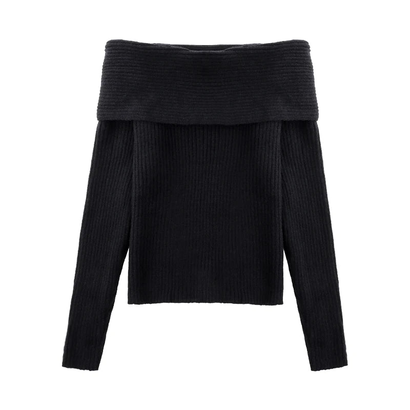 Pull en Maille Femme – Col Découpé Original