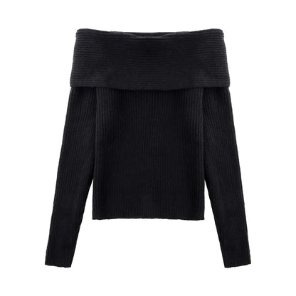 Pull en Maille Femme – Col Découpé Original