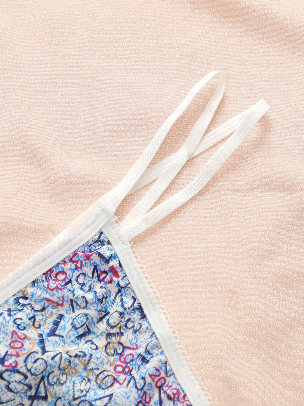 Ensemble 3 pièces string à motif pour femmes