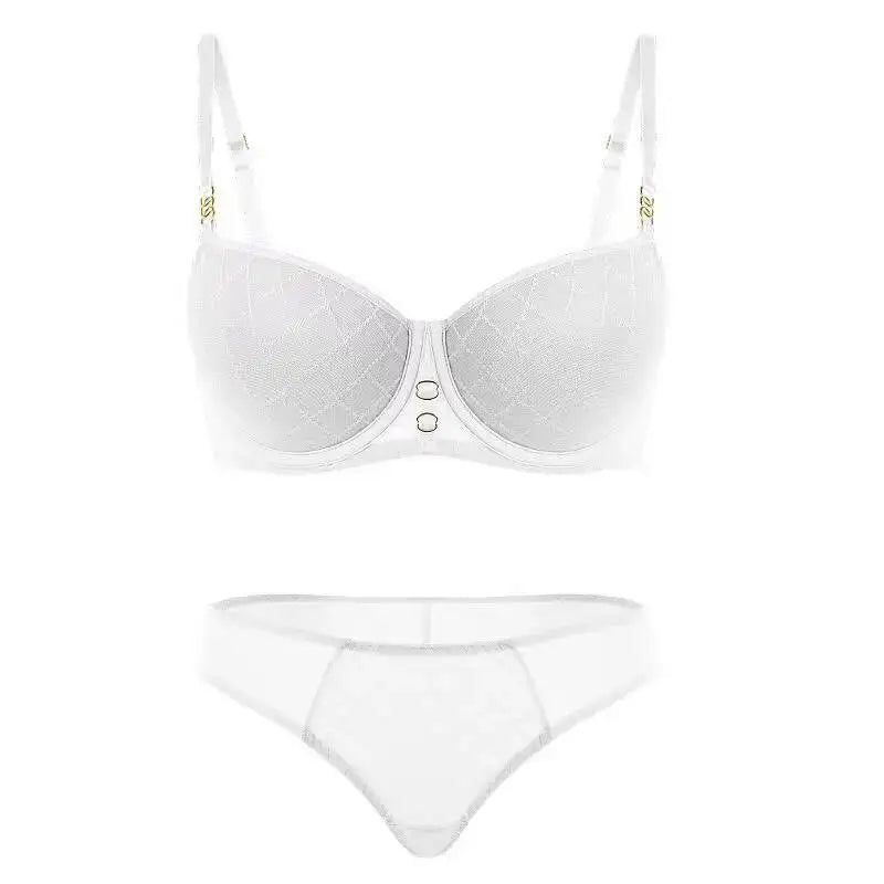 Ensemble de soutien-gorge avec anneau en acier et culotte assortie pour femmes