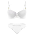 Ensemble de soutien-gorge avec anneau en acier et culotte assortie pour femmes