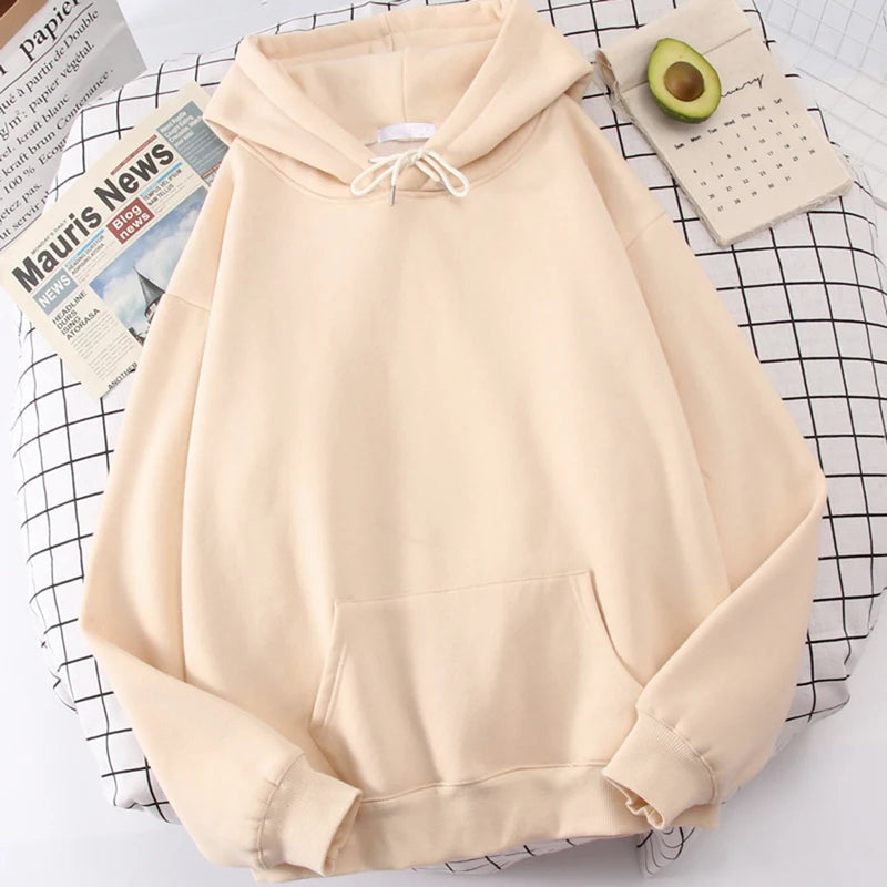 Sweat à Capuche Uni Femme – Style Décontracté