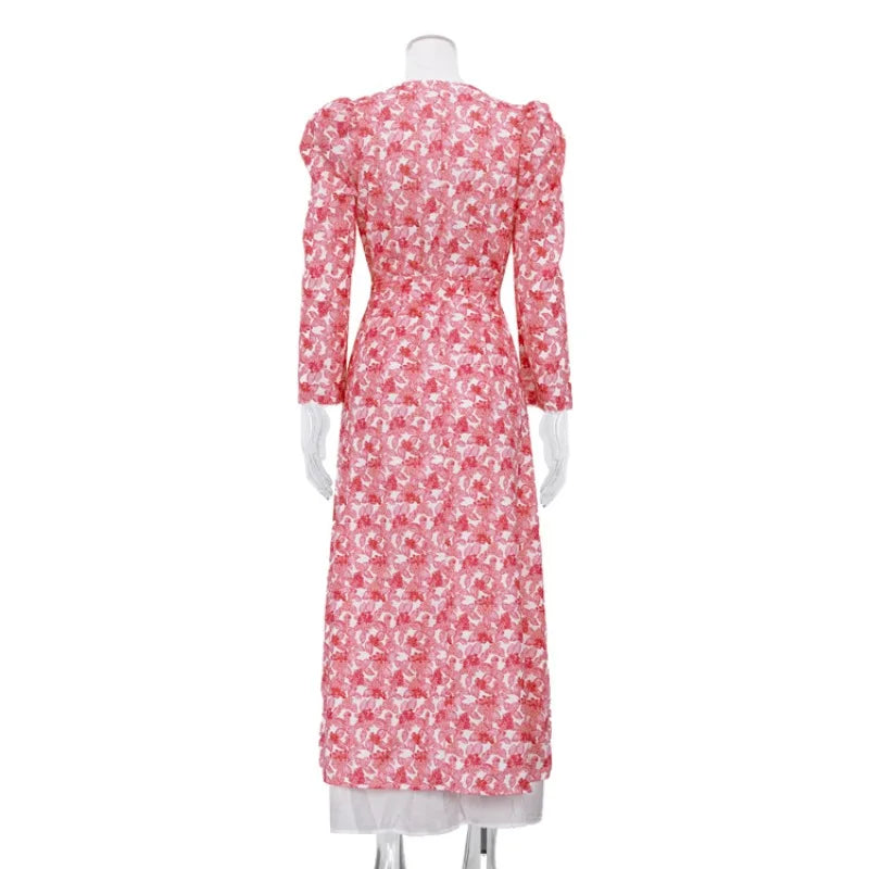 Robe longue fleurie élégante pour femmes