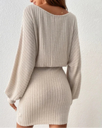 Robe chauve-souris à manches longues pour femmes
