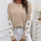 Pull en maille à manches longues pour femmes