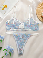Ensemble de lingerie sexy transparente en dentelle pour femmes