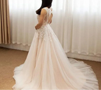 Robe de mariée sexy en tulle et dentelle, pour femmes