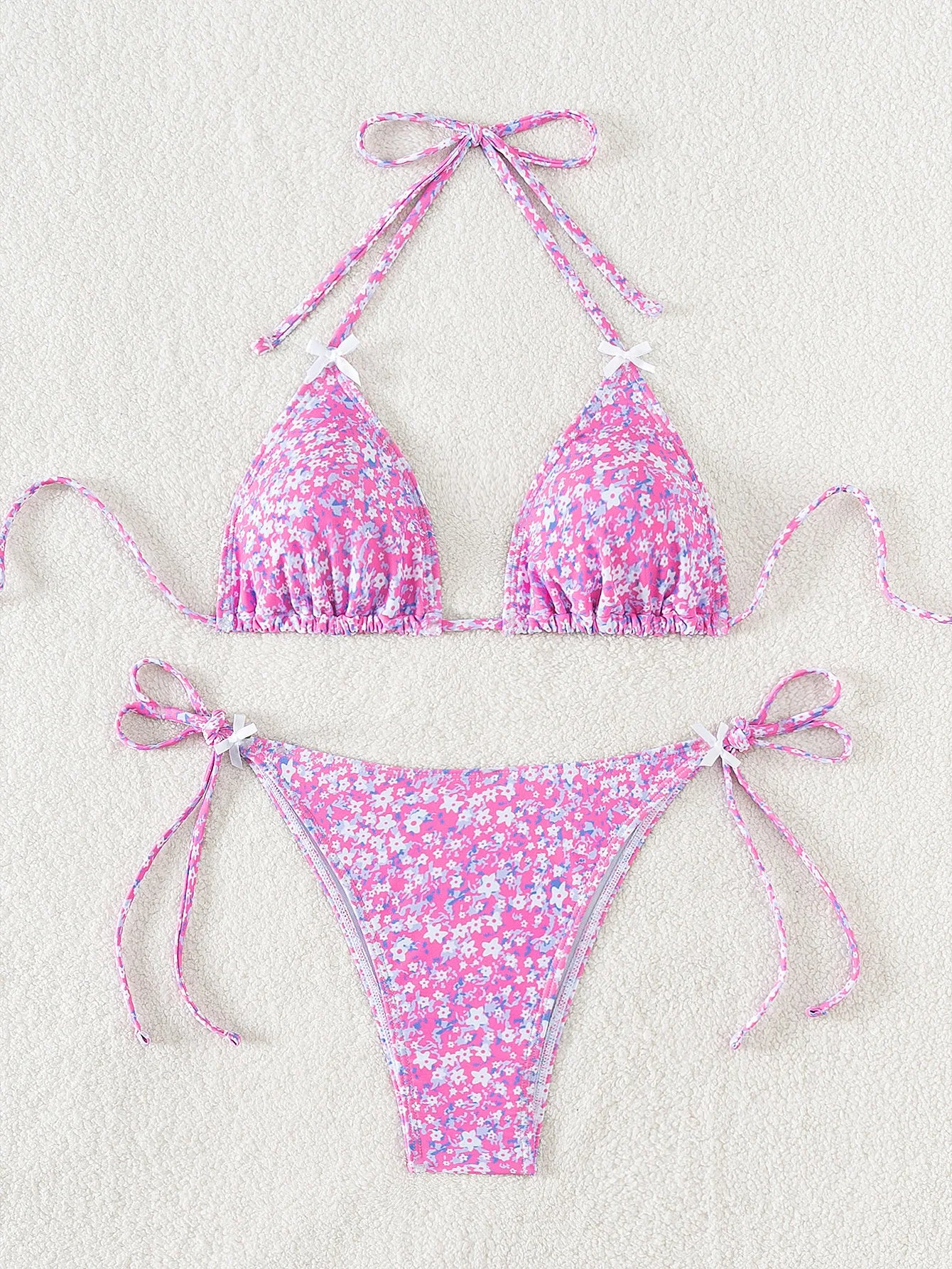 Ensemble maillot de bain 2 pièces soutien-gorge Push Up et string  pour femmes