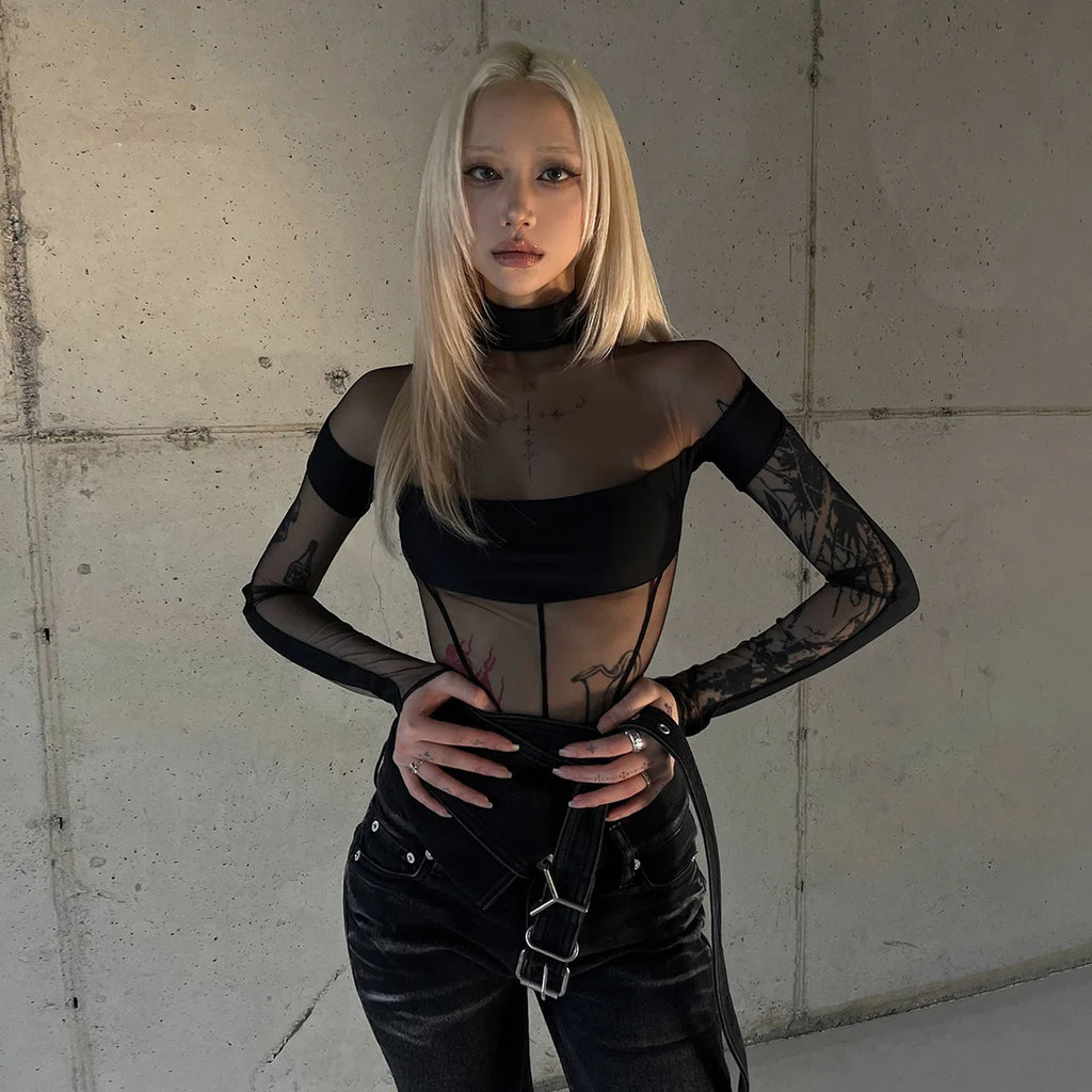 Body transparente pour femmes