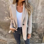 Veste de tailleur décontractée en laine pour femmes