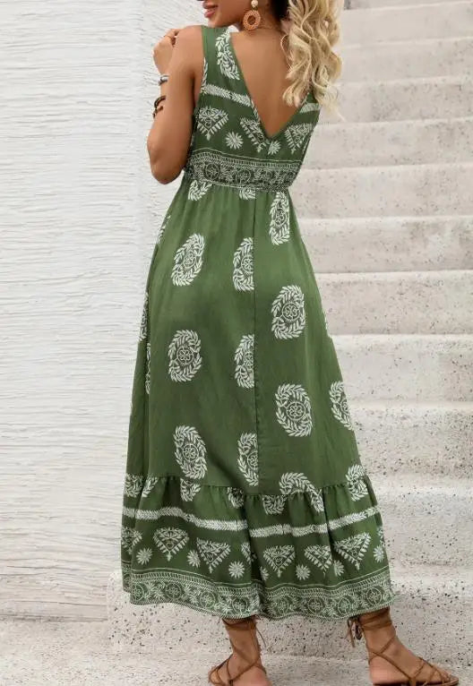 Robe longue sans manches pour femmes