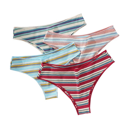 String Coton Femme – Rayures Arc-en-Ciel