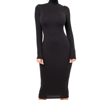 Robe Col Roulé Femme – Manches Longues