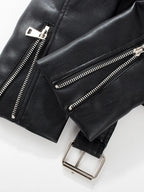 Veste en similicuir PU souple pour femmes