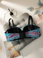 Soutien-gorge sexy brodés à fleurs pour femmes