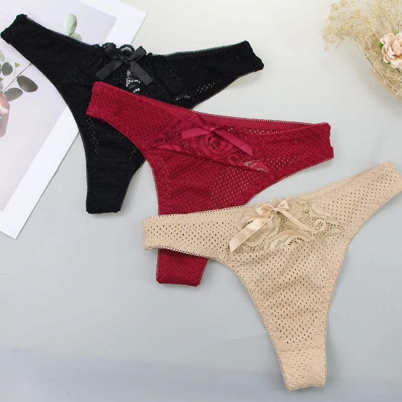 Culottes en coton 3 pièces taille basse pour femmes