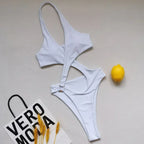 Maillot de bain une pièce croisé pour femmes