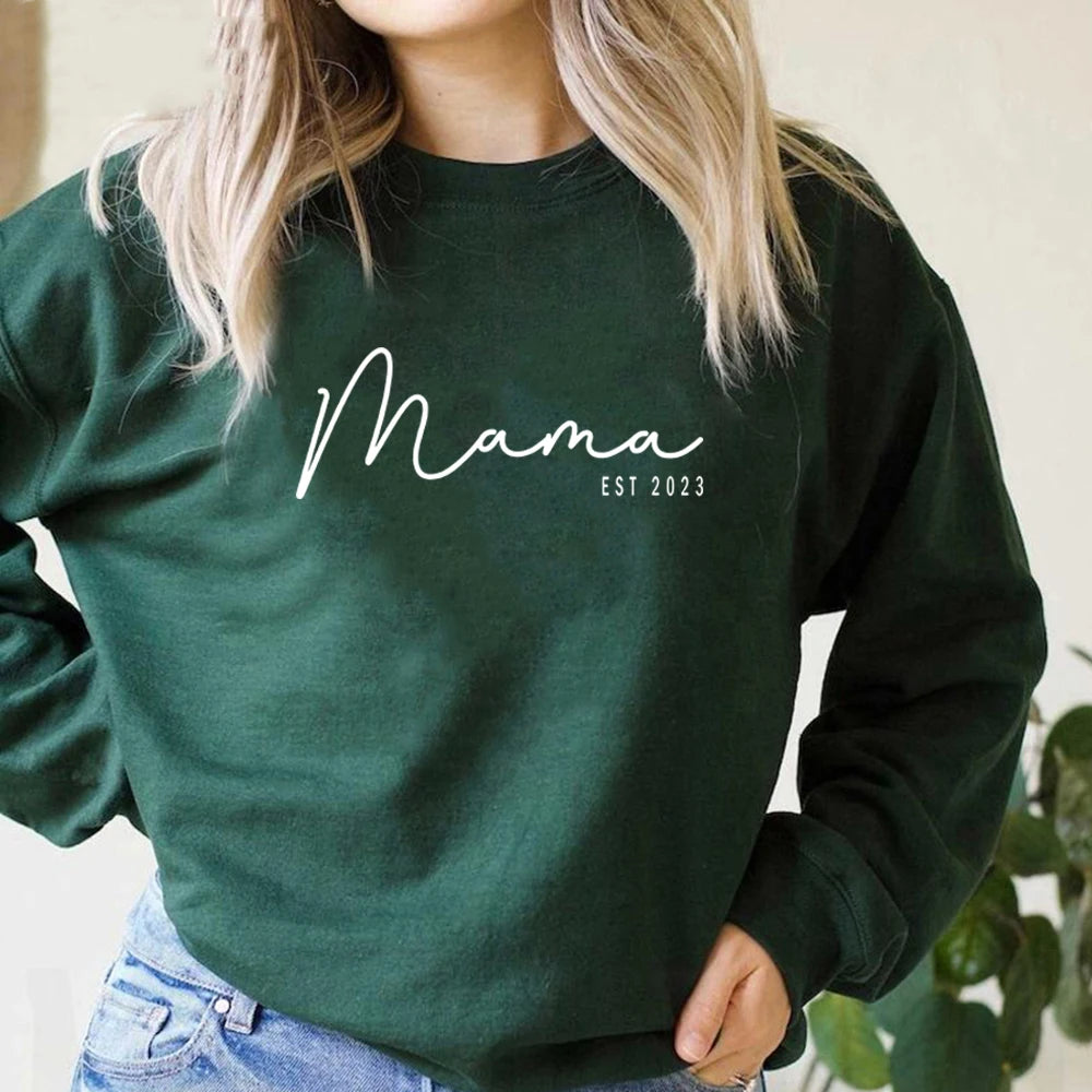 Sweat-Shirt à manches et col ras du cou pour femmes