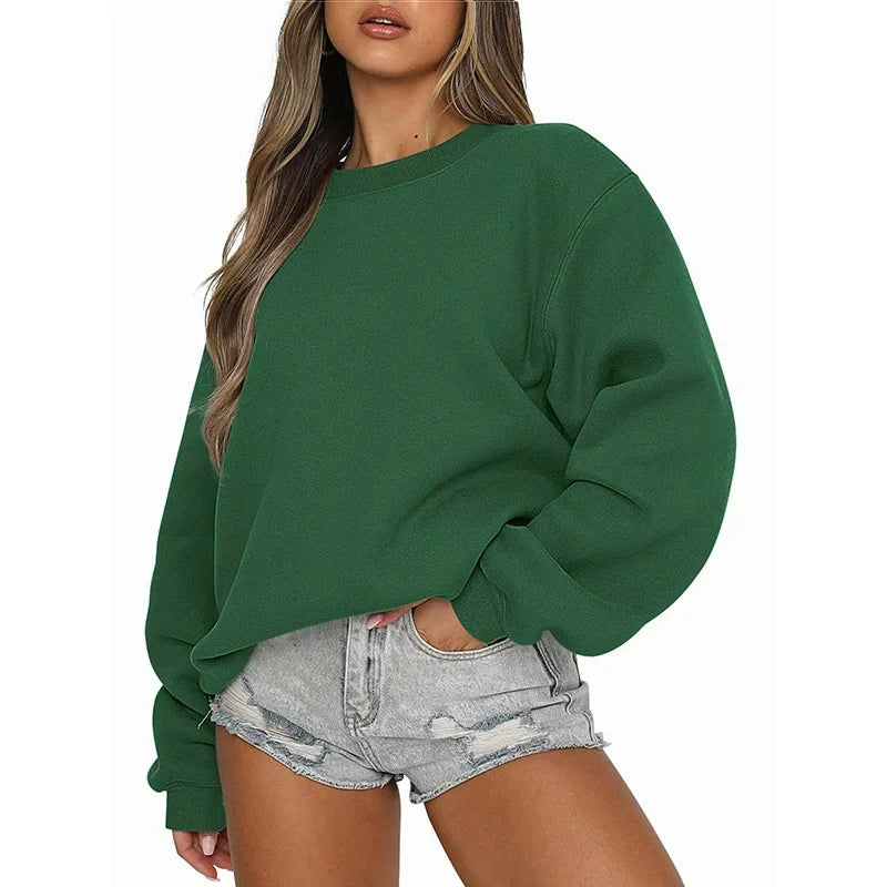Pull décontracté couleur unie pour femmes