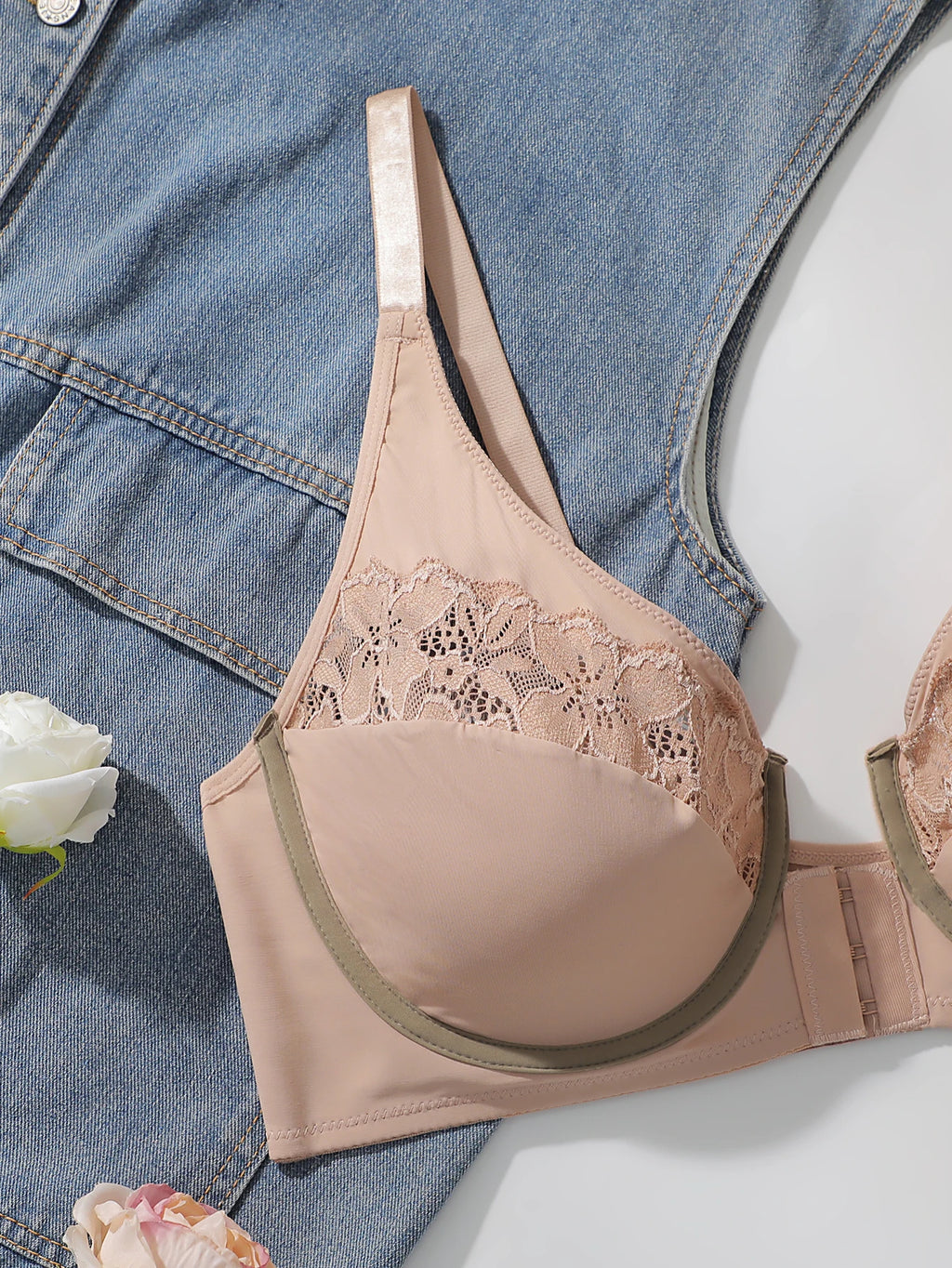 Soutien-gorge push up en dentelle pour femmes