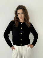 Cardigan en tricot ajouré pour femmes