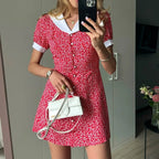 Robe courte à imprimé floral pour femmes