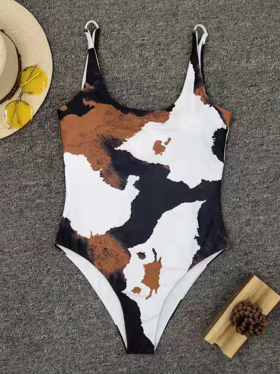 Maillot de bain une pièce imprimé pour femmes